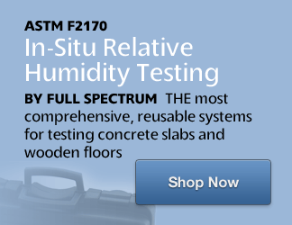 ASTM F2170 In-Situ Relative Humidity Testing by Full Spectrum. THE most comprehensive, reusable systems for testing concrete slabs and wooden floors...Shop Now